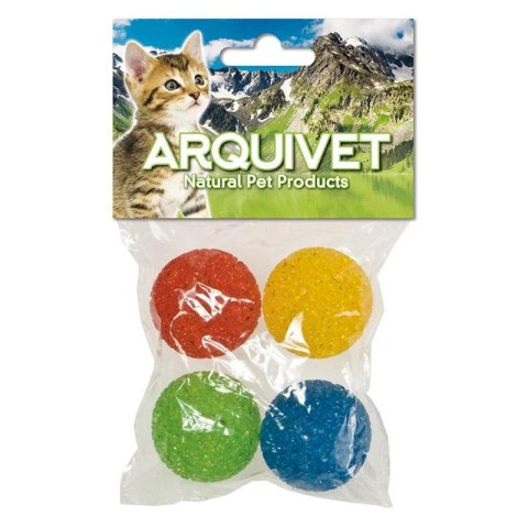 Arquivet ARQUIVET Gumowe piłeczki z dzwoneczkiem 3,5 cm dla kota 4 szt.