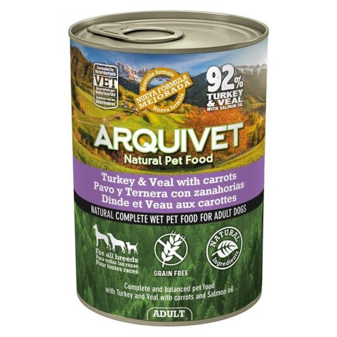 Arquivet Arquivet mokra karma dla psa z cielęciną i indykiem 400g