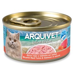 Arquivet Arquivet Puszka dla kota z tuńczykiem błękitnopłetwym i łososiem w sosie 80 g