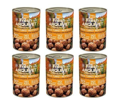 Arquivet Fresh Arquivet Fresh klopsiki z indyka w sosie 6x400g