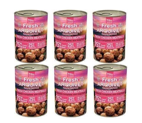 Arquivet Fresh Arquivet Fresh klopsiki z kurczaka w sosie 6x400g