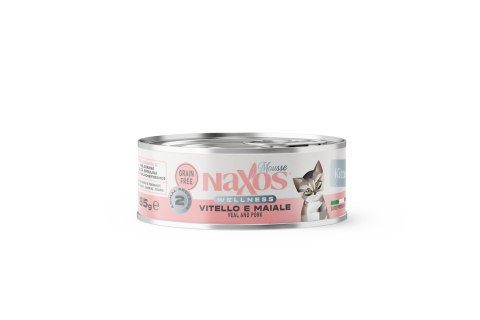 Naxos NAXOS CAT KITTEN - cielęcina i wieprzowina - puszka dla kociąt 85g