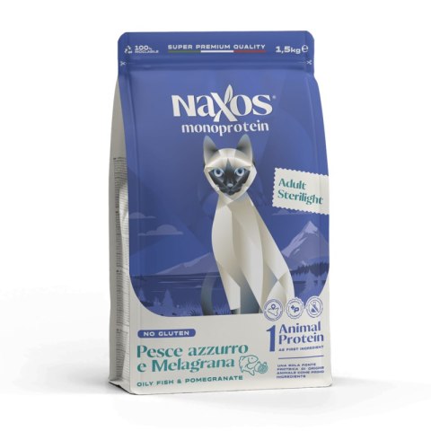 Naxos NAXOS CAT STERILIZED MONO - ryba z granatem - monobiałkowa karma dla kotów sterylizowanych 1,5 kg