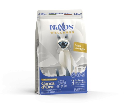 Naxos NAXOS CAT STERILIZED - kaczka, kurczak, indyk - karma dla kotów sterylizowanych 1,5 kg